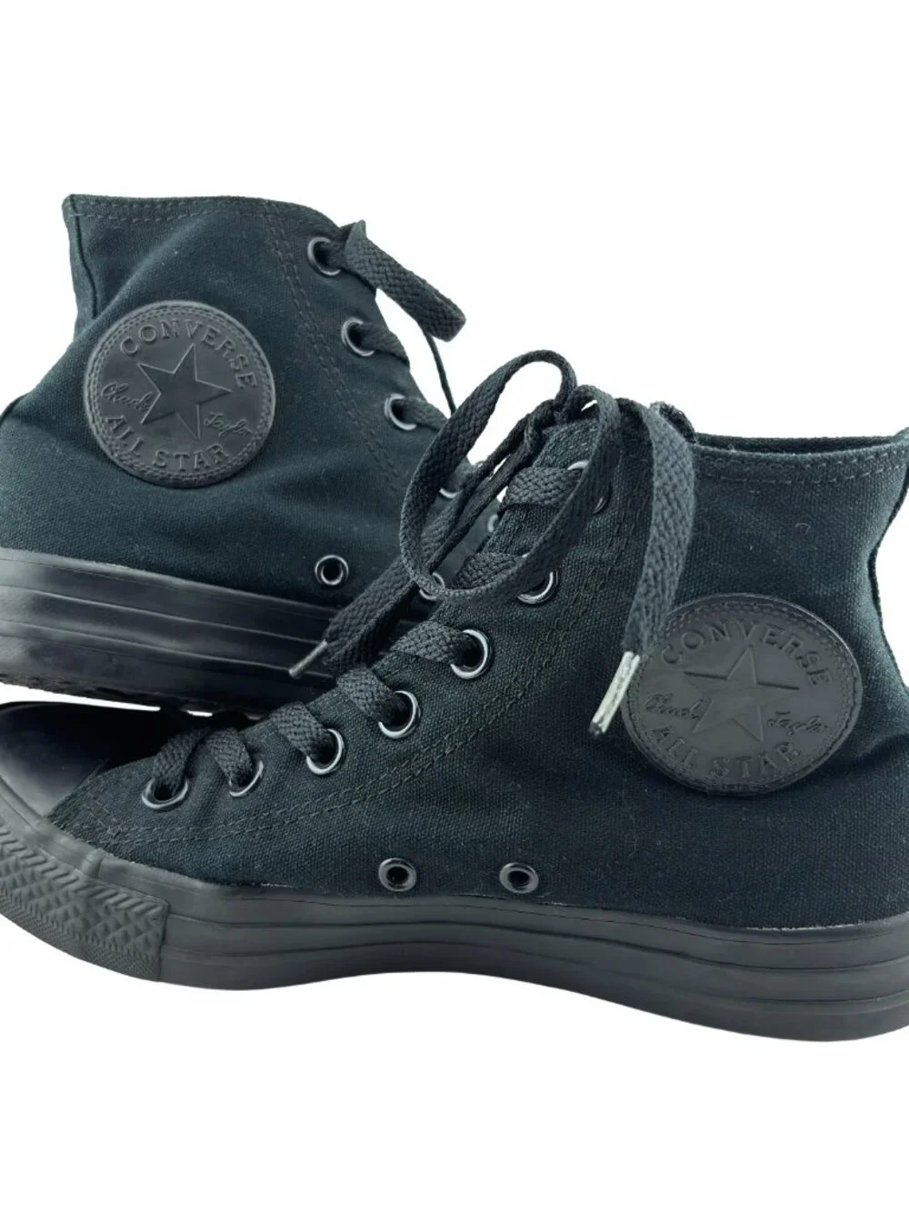 Converse Chuck Taylor All Star High Triple Black Sneakers Mens 5 Womens 7 - Picture 9 of 11